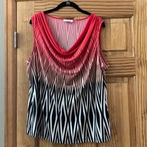 Calvin Klein orang/tiger print dress tank